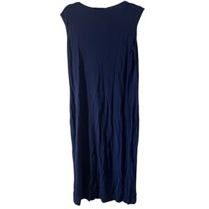 Lauren Ralph Lauren‎ Knit Maxi Dress Sleeveless Casual Blue Size L